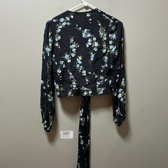 Karina Grimaldi Foral Alessa wrap top size XS - Picture 2 of 5